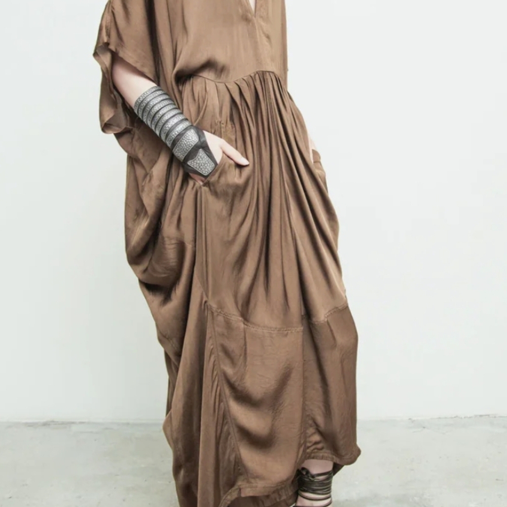 NICHOLAS K DRIFTER White Draped Maxi Dress. Size XXS - Picture 3 of 16